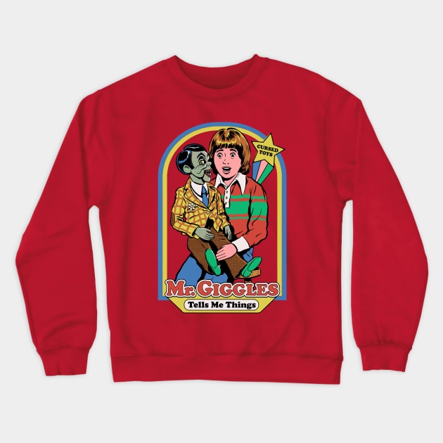 Mr. Giggles Crewneck Sweatshirt by Steven Rhodes